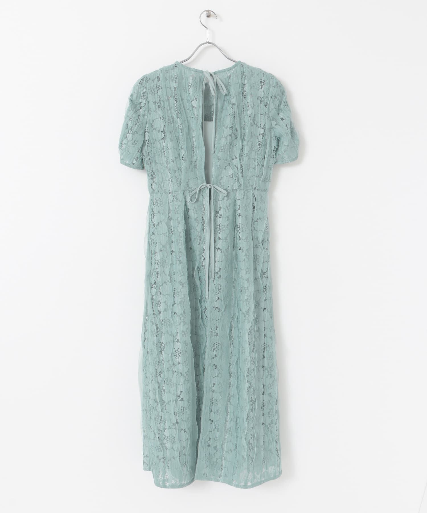 URBAN RESEARCH ROSSO「kaene　リボンチュールエプロンドレス」|ワンピース|