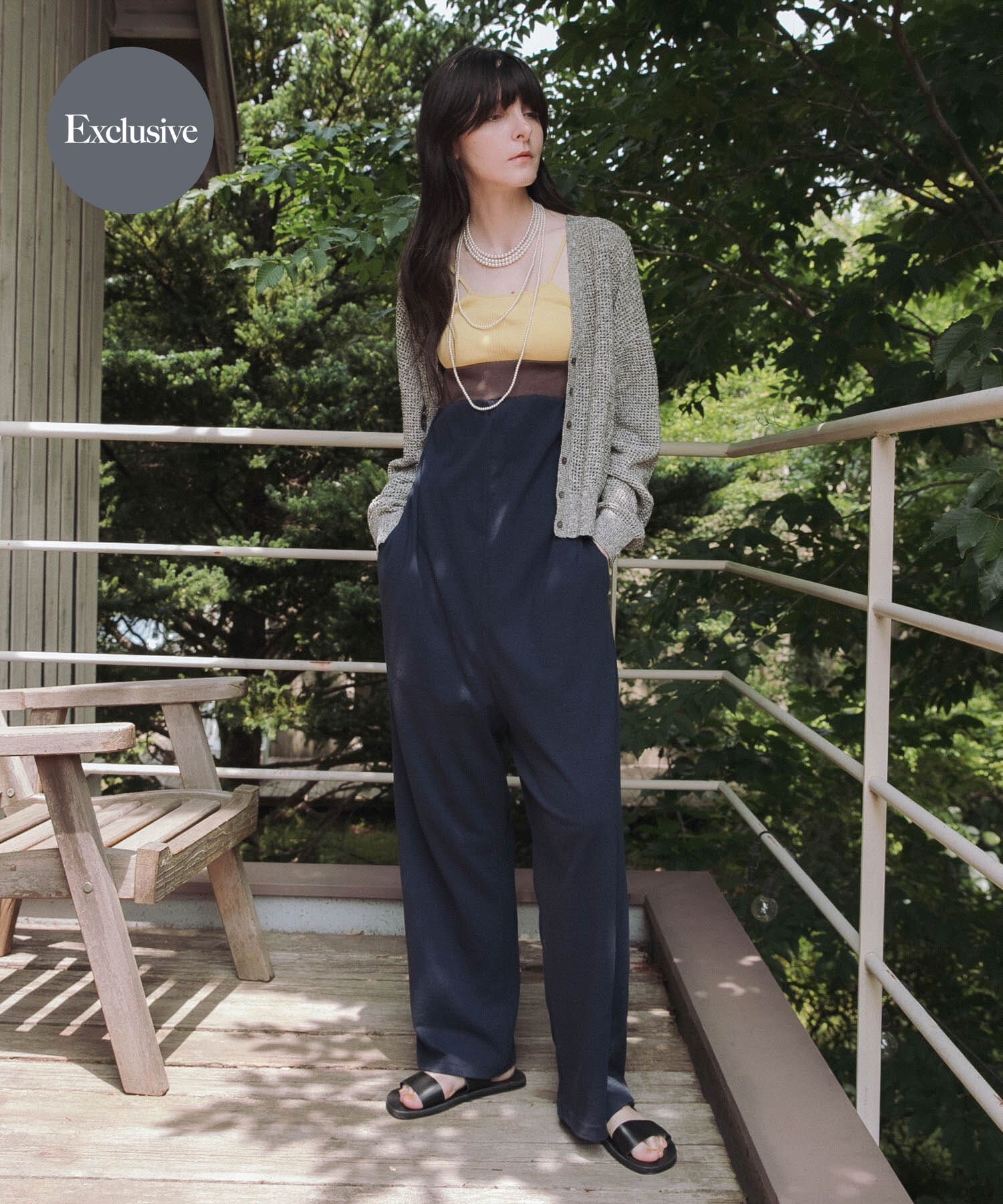 URBAN RESEARCH「『別注』onit&times;URBAN RESEARCH　ベアトップオールインワン」|スカート|ネイビー