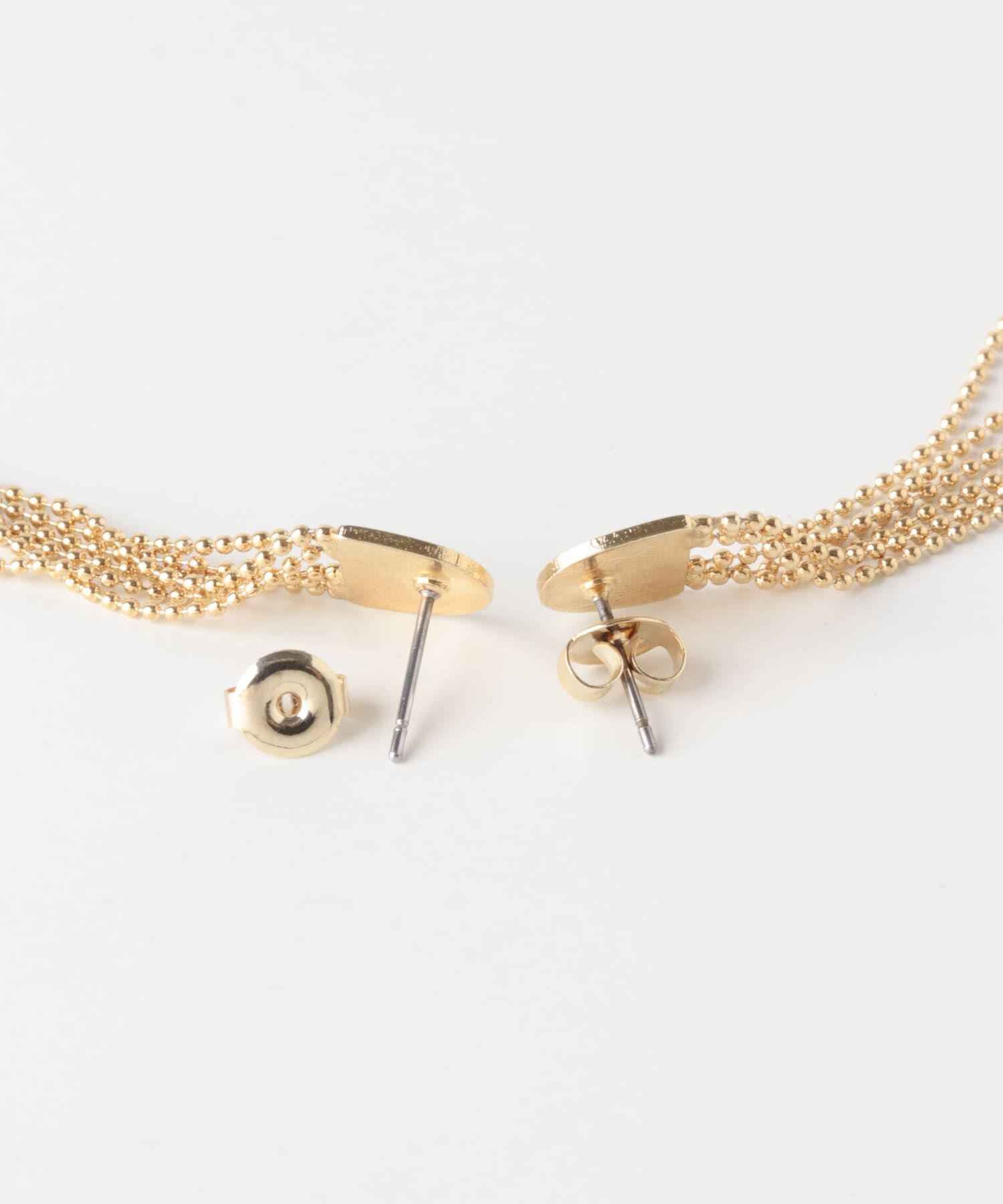 SMELLY「トリプルチェーンロングピアス」|ピアス|