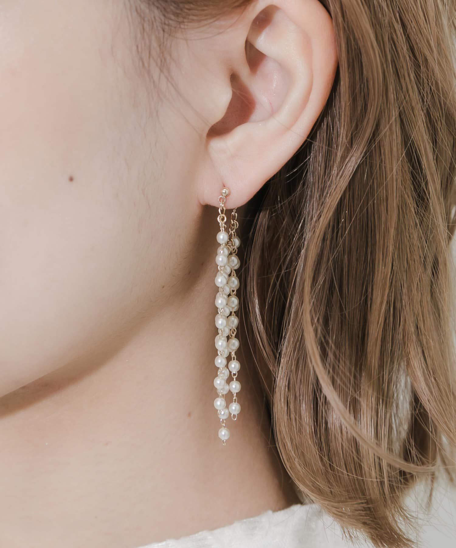 SMELLY「パールフリンジピアス」|ピアス|