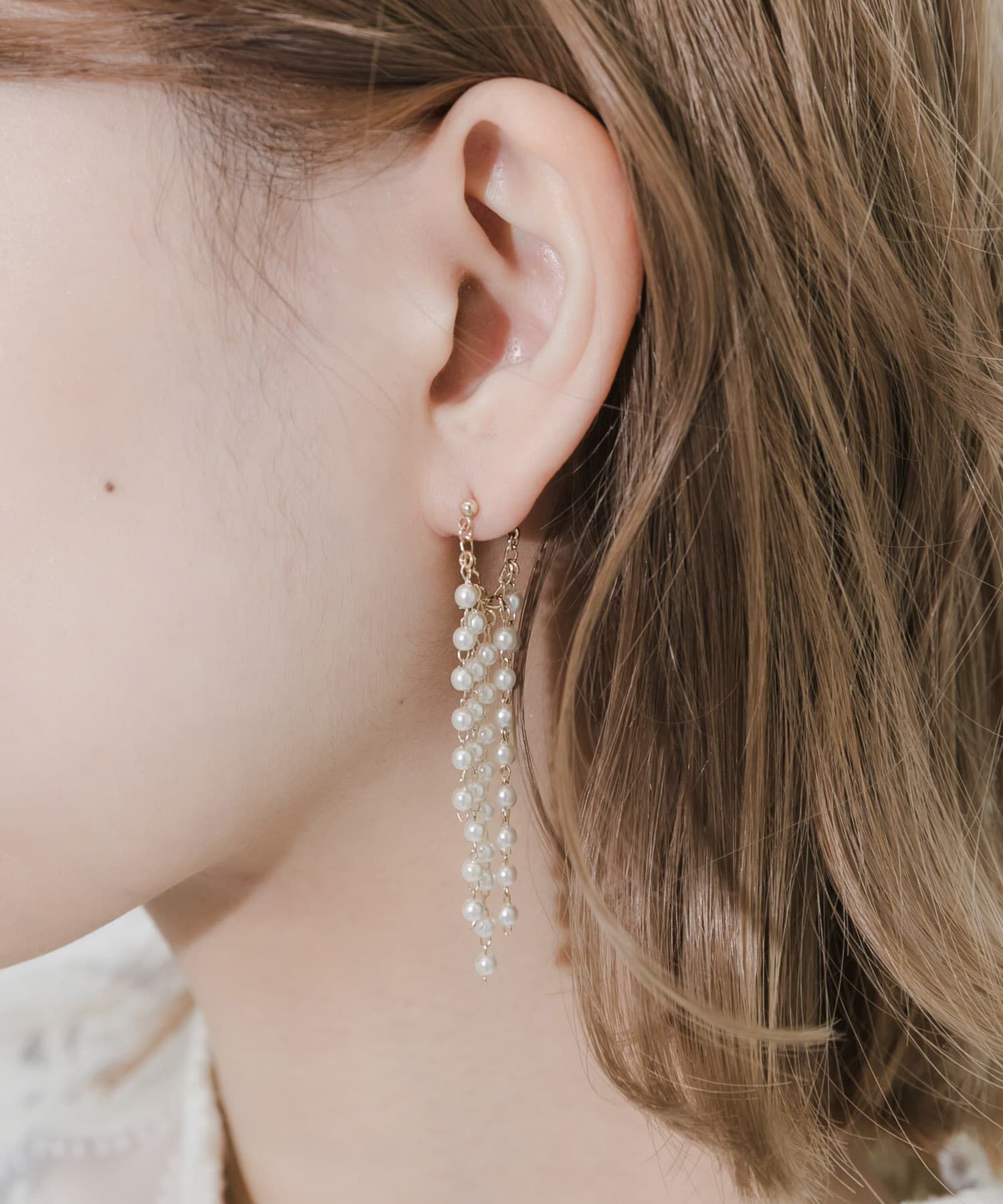 SMELLY「パールフリンジピアス」|ピアス|