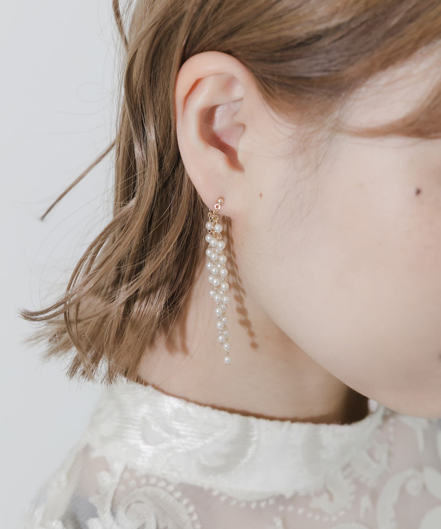 SMELLY「パールフリンジピアス」|ピアス|