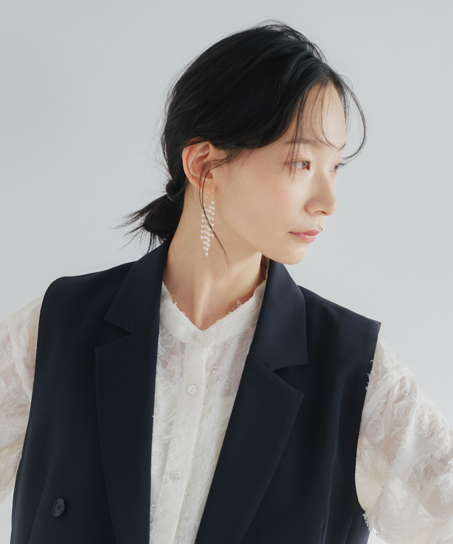 SMELLY「パールフリンジピアス」|ピアス|