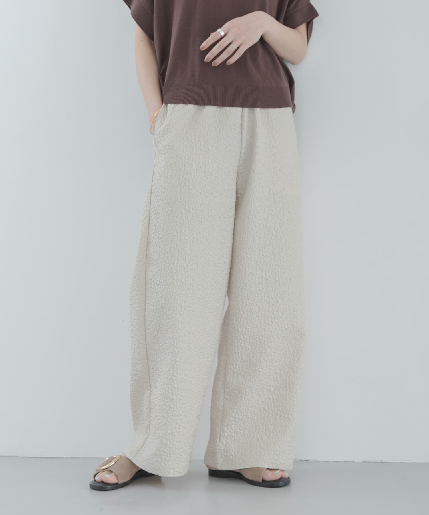 Sonny Label 「『WEB限定』フクレジャガードイージーパンツ」|その他|ベージュ系その他