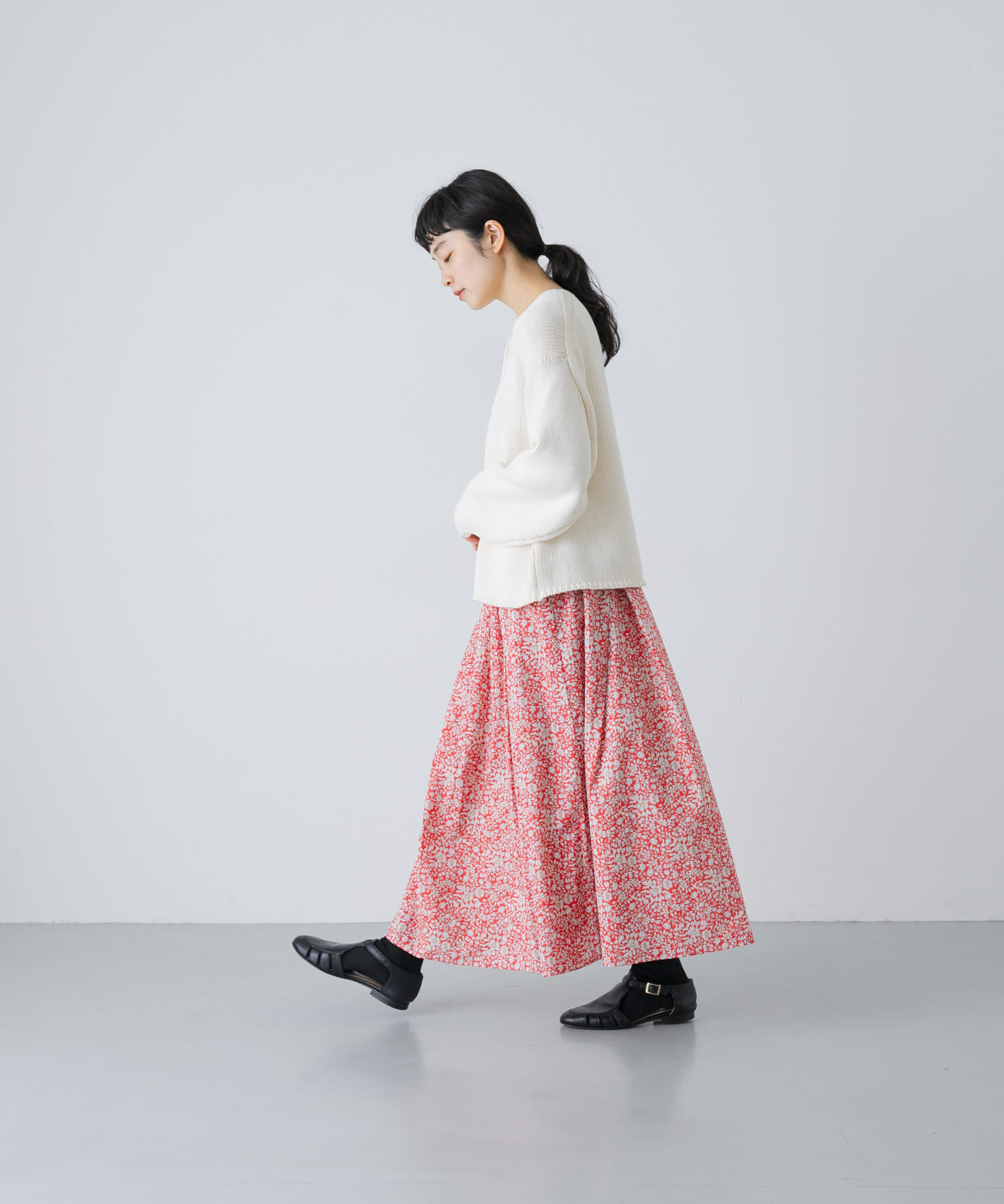 かぐれ「リバティプリントスカート」|スカート|