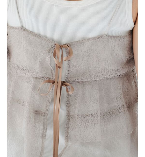 le.coeur blanc「メロンチュールキャミブラウス」|シャツ・ブラウス|