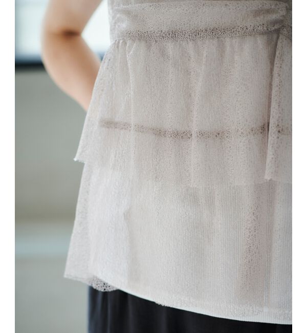 le.coeur blanc「メロンチュールキャミブラウス」|シャツ・ブラウス|