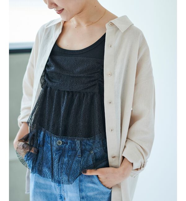 le.coeur blanc「メロンチュールキャミブラウス」|シャツ・ブラウス|