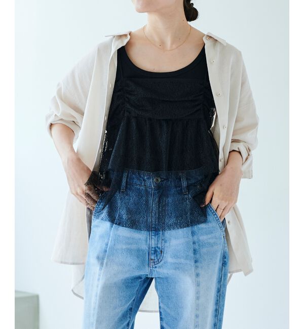 le.coeur blanc「メロンチュールキャミブラウス」|シャツ・ブラウス|
