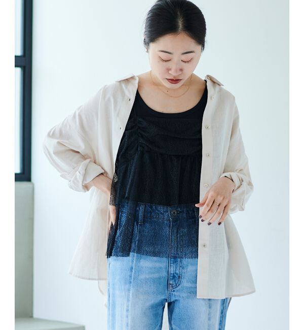 le.coeur blanc「メロンチュールキャミブラウス」|シャツ・ブラウス|