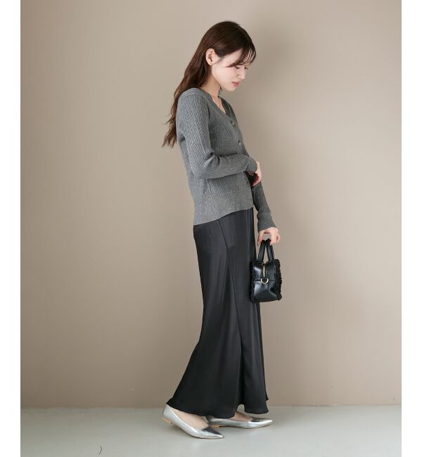  「《手洗い可能》マットサテンナロースカート」|スカート|