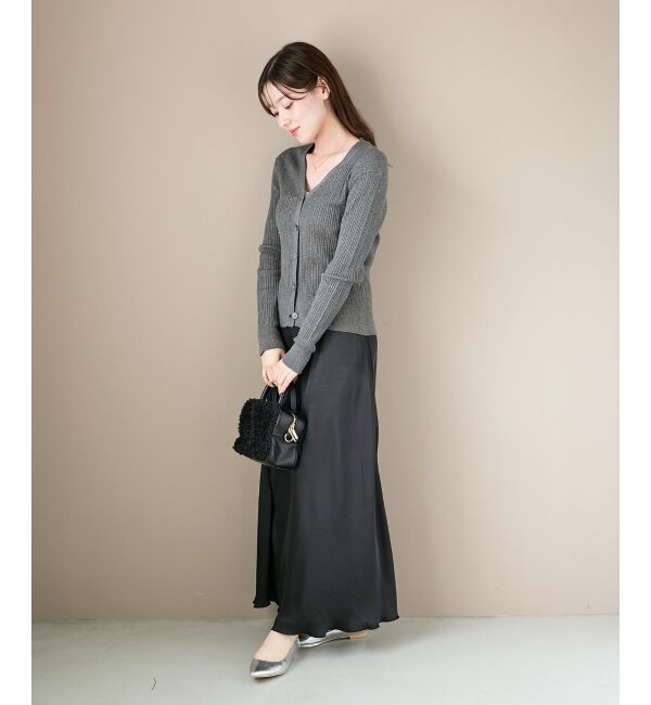  「《手洗い可能》マットサテンナロースカート」|スカート|