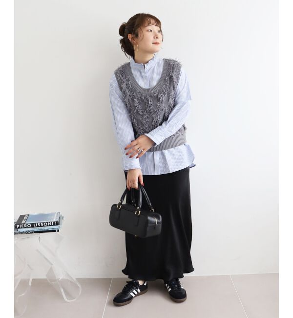  「《手洗い可能》マットサテンナロースカート」|スカート|