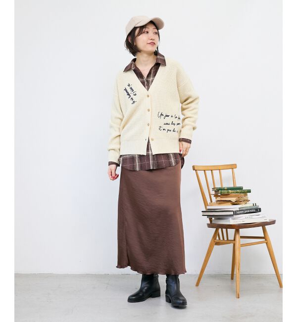  「《手洗い可能》マットサテンナロースカート」|スカート|