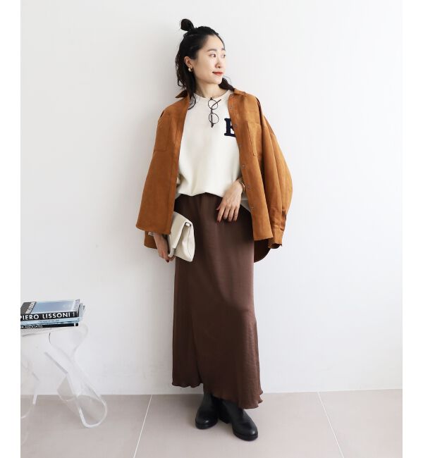  「《手洗い可能》マットサテンナロースカート」|スカート|