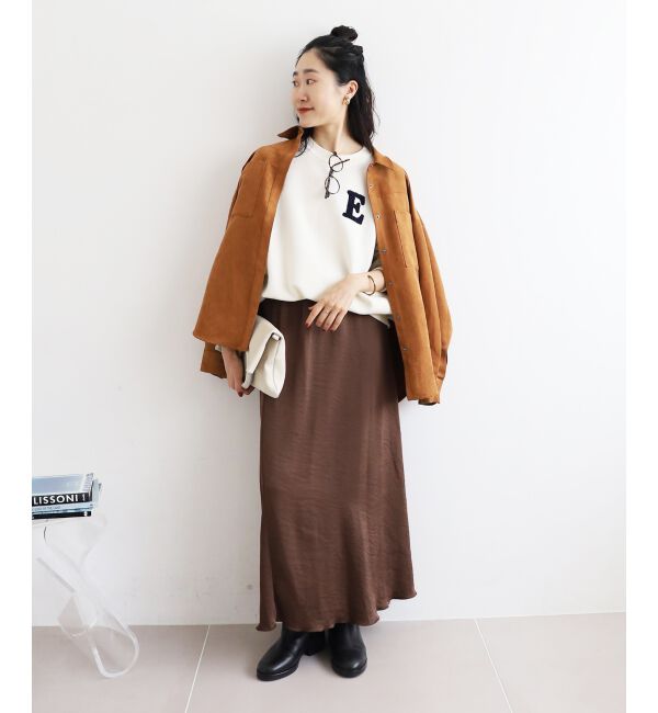  「《手洗い可能》マットサテンナロースカート」|スカート|