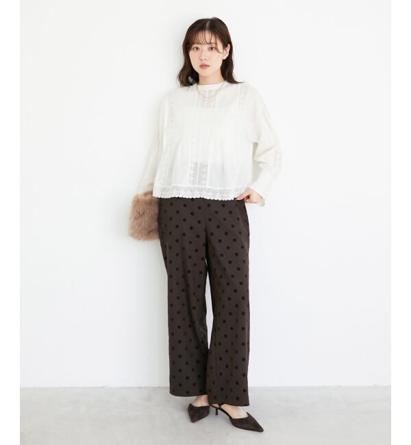  「《手洗い可能》ドットワイドパンツ」|その他|