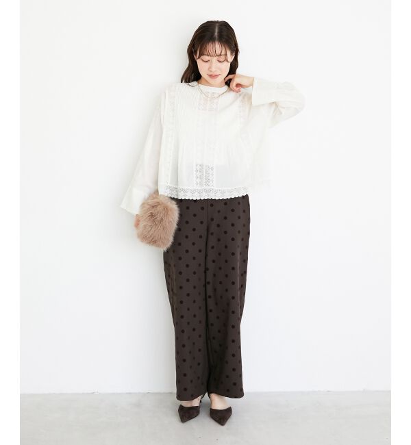  「《手洗い可能》ドットワイドパンツ」|その他|