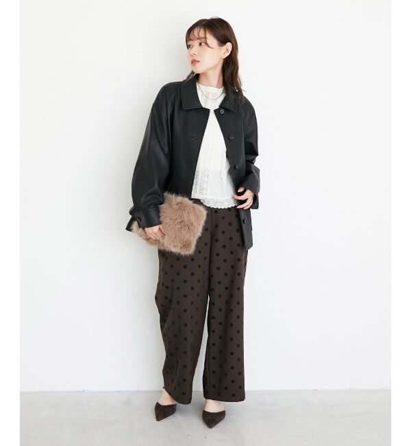  「《手洗い可能》ドットワイドパンツ」|その他|