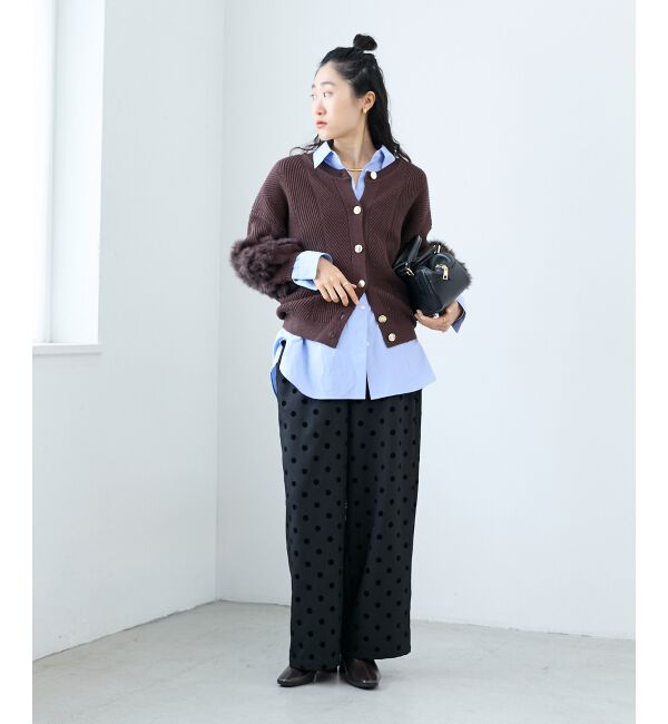 「《手洗い可能》ドットワイドパンツ」|その他|