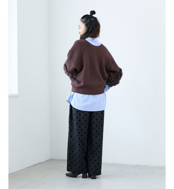  「《手洗い可能》ドットワイドパンツ」|その他|