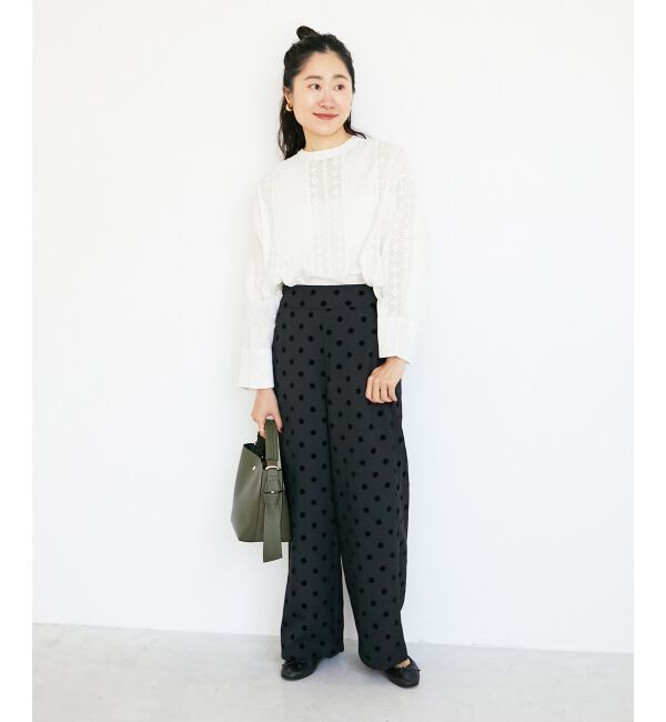  「《手洗い可能》ドットワイドパンツ」|その他|