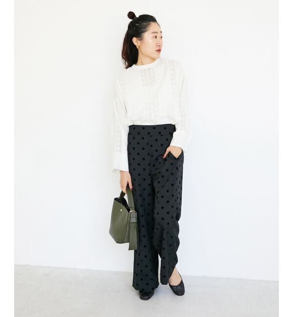  「《手洗い可能》ドットワイドパンツ」|その他|