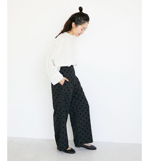  「《手洗い可能》ドットワイドパンツ」|その他|