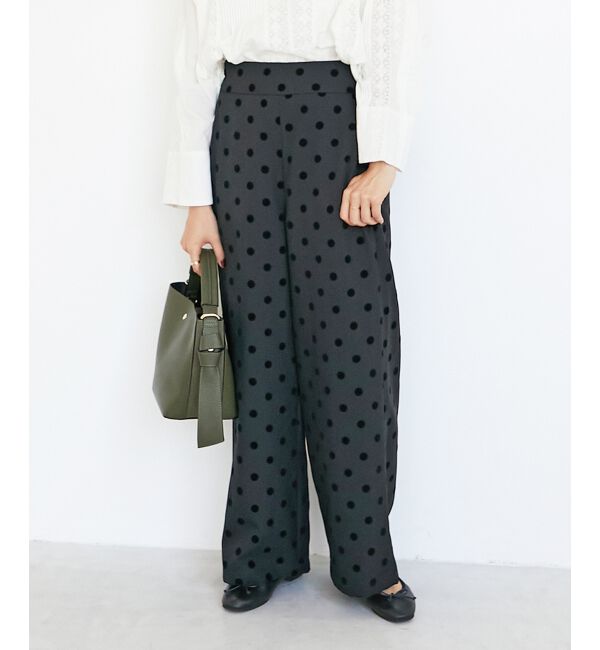  「《手洗い可能》ドットワイドパンツ」|その他|