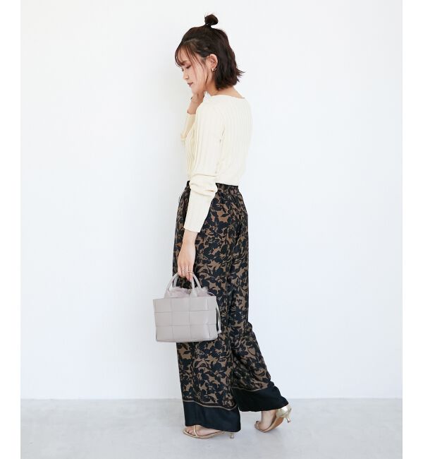  「パネルフラワープリントパンツ」|その他|