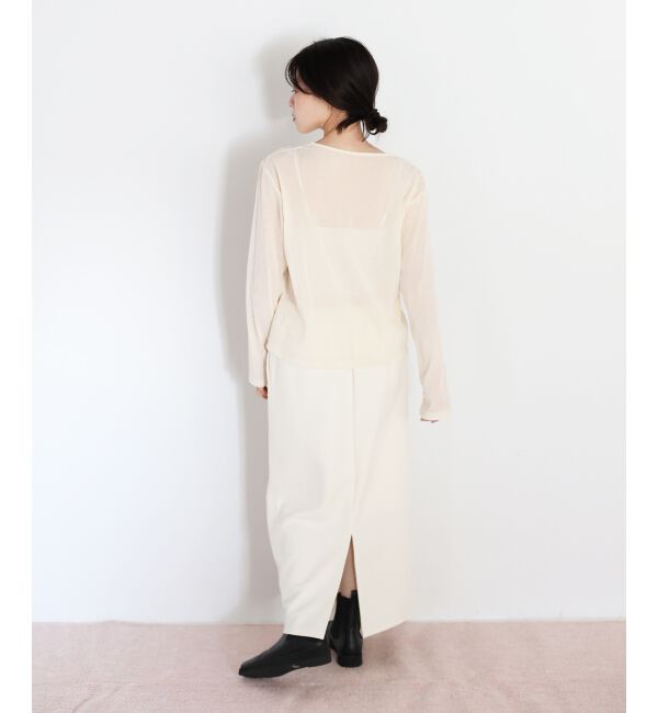  「カットジョーゼットナロースカート」|スカート|