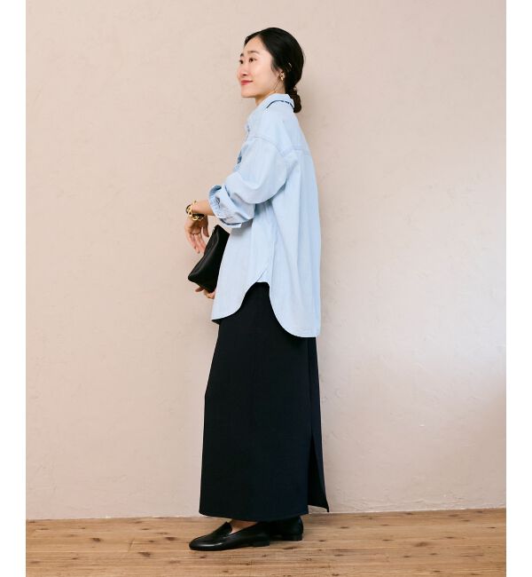  「カットジョーゼットナロースカート」|スカート|