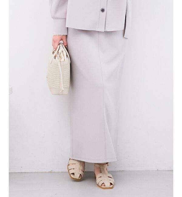  「カットジョーゼットナロースカート」|スカート|