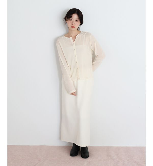  「カットジョーゼットナロースカート」|スカート|