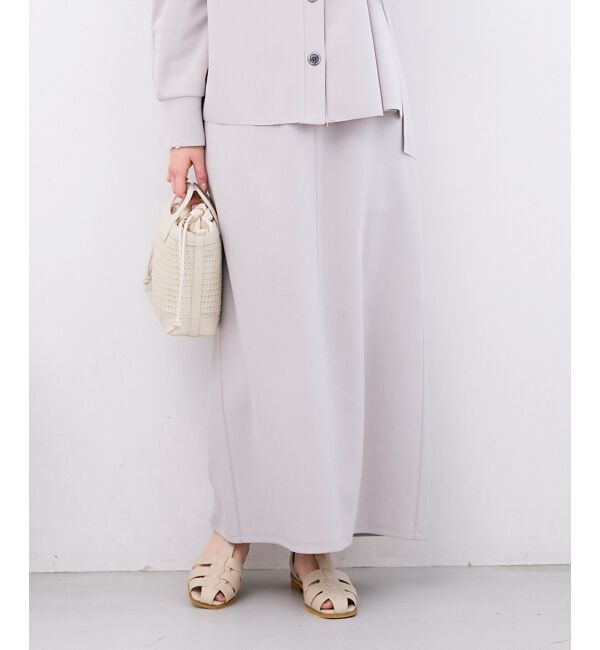  「カットジョーゼットナロースカート」|スカート|L／グレー