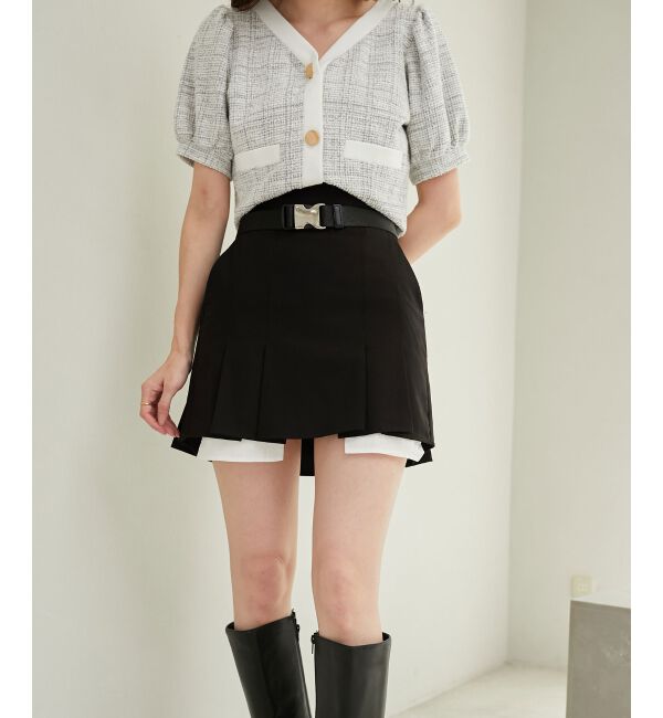 MAJESTICLEGON「ベルトsetプリーツスカパン」|キュロット|