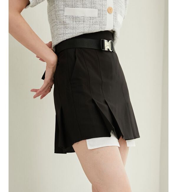 MAJESTICLEGON「ベルトsetプリーツスカパン」|キュロット|