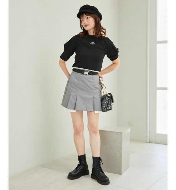 MAJESTICLEGON「ベルトsetプリーツスカパン」|キュロット|