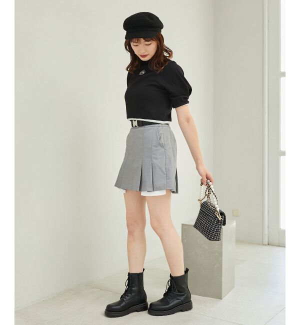 MAJESTICLEGON「ベルトsetプリーツスカパン」|キュロット|