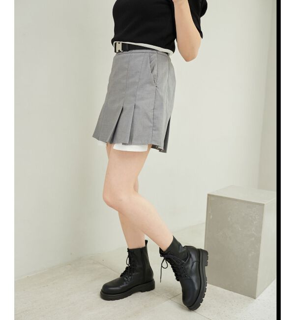 MAJESTICLEGON「ベルトsetプリーツスカパン」|キュロット|
