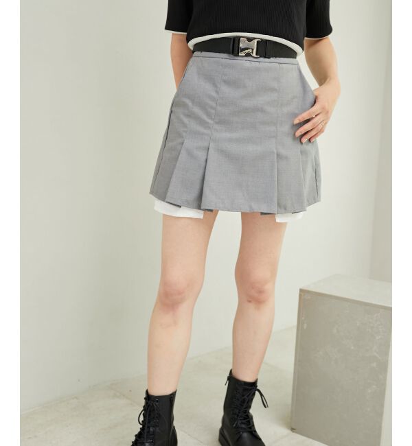 MAJESTICLEGON「ベルトsetプリーツスカパン」|キュロット|