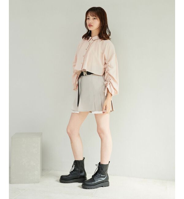 MAJESTICLEGON「ベルトsetプリーツスカパン」|キュロット|