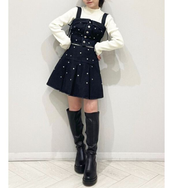 MAJESTICLEGON「ボックスプリーツミニスカパン」|キュロット|