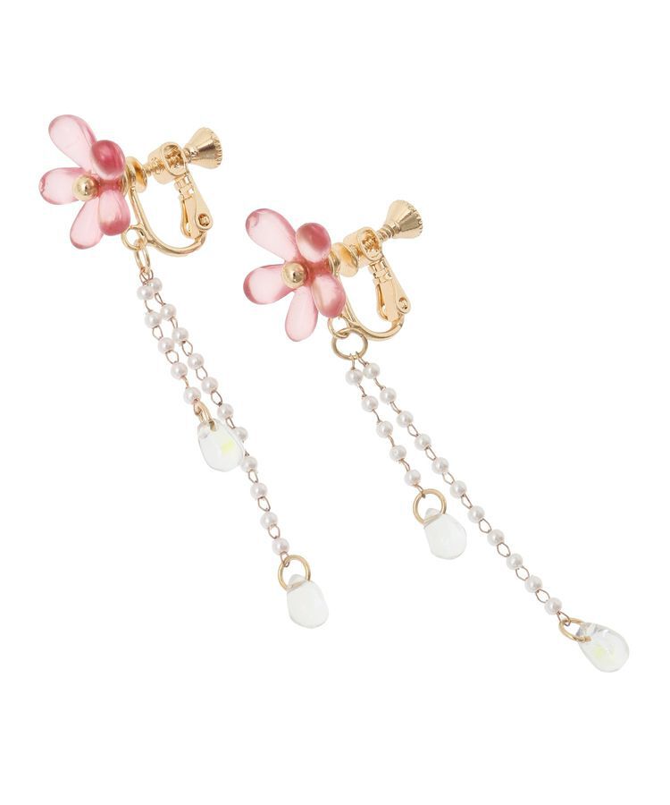 Maison de FLEUR「クリアフラワーイヤリング」|イヤリング|