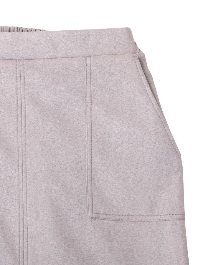 Green Parks「なめらかタッチスウェード調Iラインスカート」|タイト|