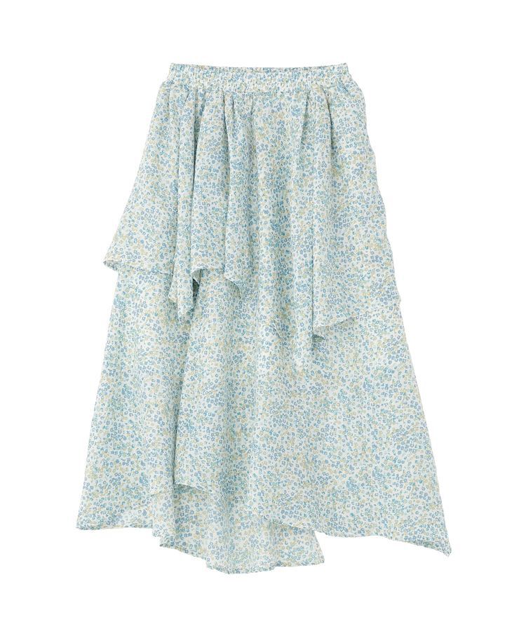 Green Parks「花柄イレヘムボリュームスカート」|フレア|