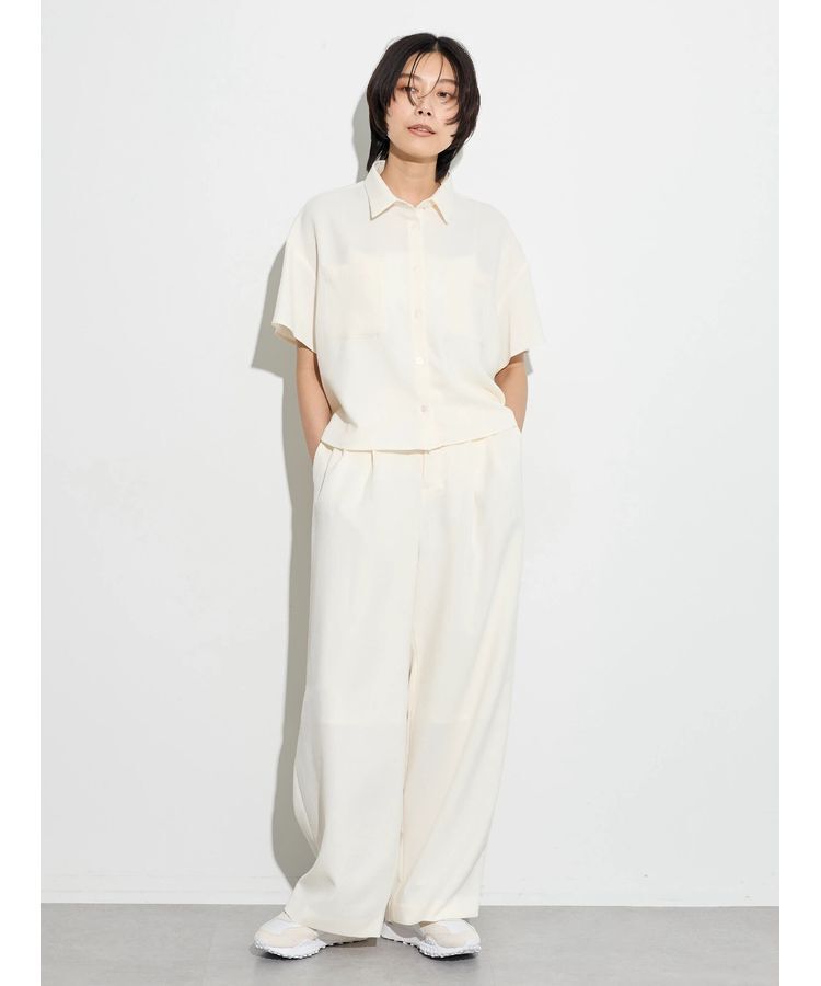 GARAGE OF GOOD CLOTHING「スラブツイルハーフスリーブブラウス」|シャツ・ブラウス|