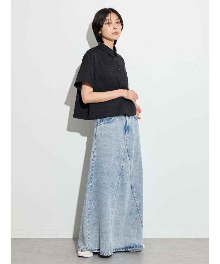 GARAGE OF GOOD CLOTHING「スラブツイルハーフスリーブブラウス」|シャツ・ブラウス|