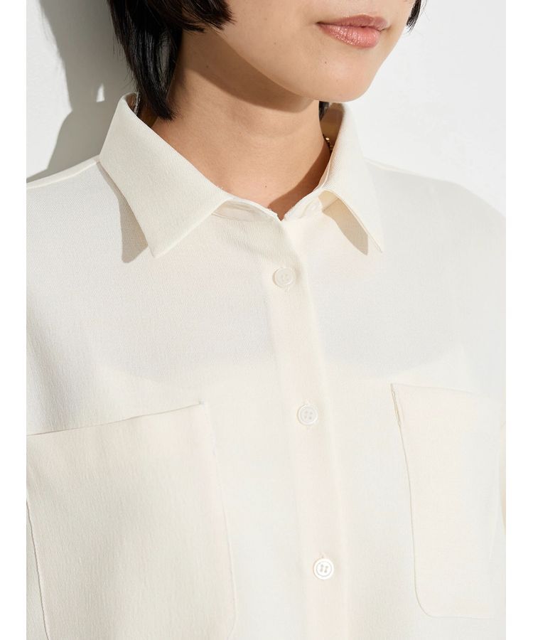 GARAGE OF GOOD CLOTHING「スラブツイルハーフスリーブブラウス」|シャツ・ブラウス|