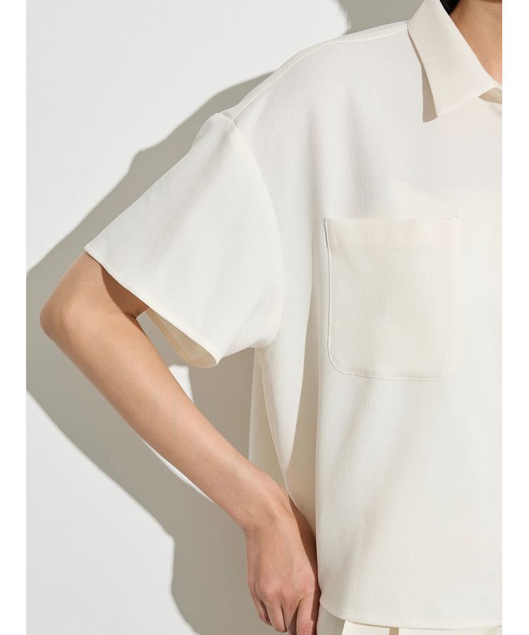 GARAGE OF GOOD CLOTHING「スラブツイルハーフスリーブブラウス」|シャツ・ブラウス|